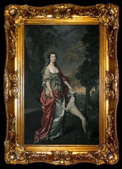 framed  Gavin Hamilton Portrait of Elizabeth Gunning, Duchess of Hamilton, ta009-2